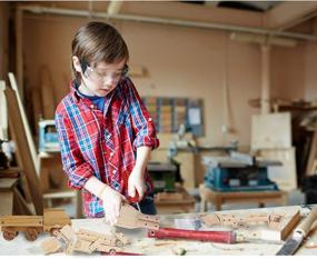 img 2 attached to Набор для деревообработки для детей и взрослых: развивающие модели столярных конструкций своими руками - постройте свою собственную ратушу и игрушки для поездов