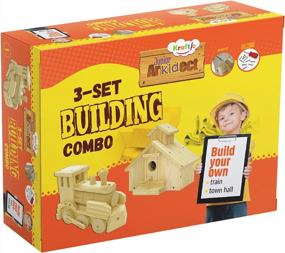 img 1 attached to Woodworking Kit For Kids And Adults: Educational DIY Carpentry Construction Models - Build Your Own Town Hall And Train Toys