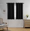 sleep better with miuco room darkening texture blackout curtains for bedroom - thermal insulated, 1 pair, 52x63 inch, in classic black logo
