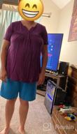 картинка 1 прикреплена к отзыву Women'S Long Sleeve Henley V-Neck Tunic Shirt - Loose Fit Pleated Blouse Top от Dave Sidhu