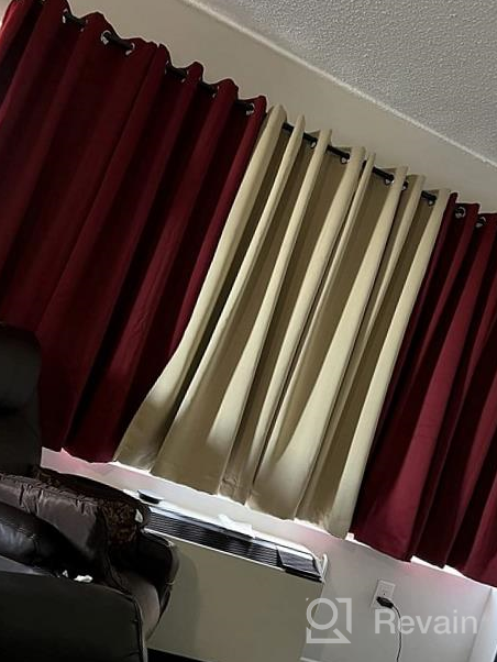 img 1 attached to WONTEX 100% Grey Blackout Curtains For Bedroom 42 X 84 Inches Long - Thermal Insulated, Noise Reducing, Sun Blocking Lined Window Curtain Panels For Living Room, Set Of 2 Grommet Winter Curtains review by Paul Koehler