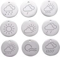 9 style 304 stainless steel weather pattern pendants for diy jewelry making - danlingjewelry логотип