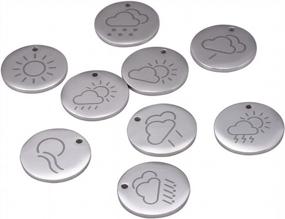 img 1 attached to 9 Style 304 Stainless Steel Weather Pattern Pendants For DIY Jewelry Making - DanLingJewelry
