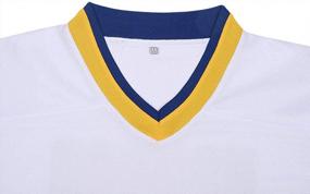 img 1 attached to Ice Hockey Jersey Inspired By The Hanson Brothers Of The Charlestown Chiefs From Slap Shot Movie - Numbers 16, 17, 18 (Jack, Steve, Jeff)