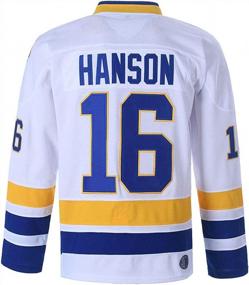 img 4 attached to Ice Hockey Jersey Inspired By The Hanson Brothers Of The Charlestown Chiefs From Slap Shot Movie - Numbers 16, 17, 18 (Jack, Steve, Jeff)