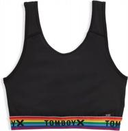 xs-4x all day comfort: tomboyx swim sport top for an active lifestyle logo