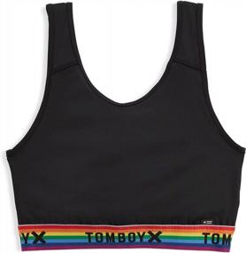 img 3 attached to XS-4X All Day Comfort: TomboyX Swim Sport Top For An Active Lifestyle