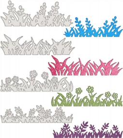 img 4 attached to Create Beautiful Grass And Flower Designs With BENECREAT'S 4PCS Carbon Steel Cutting Dies - Perfect For Crafting, Scrapbooking And Embossing!