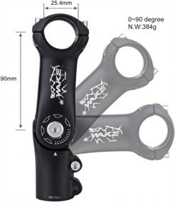 img 3 attached to Adjustable MTB Stem For Most Bikes - 25.4 90Mm/110Mm, 90 Degree Short Handlebar Stem For Mountain Bikes, Road Bikes, BMX, And Cycling