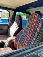 img 1 attached to Protect Your Car'S Seats In Style With Copap Blue Stripe Baja Blanket Seat Covers - 4Pc Universal Set For Car, SUV & Truck review by Richard Orozco
