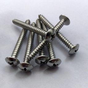 img 1 attached to 50Pack #8 X 1-1/2" Phillips Drive Self-Tapping Stainless Steel Wood Screws - FullerKreg 18-8 (304) Bright Finish Full Thread
