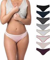 women's sexy seamless emprella thong panties - no show breathable underwear pack logo