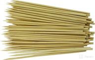 🎋 300 pack of 6-inch natural bamboo skewers logo