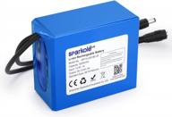 power up with sparkole's 12v rechargeable lithium ion battery pack for led strip, cctv camera, organ, network & router - 5200mah capacity and dc5521 interface (blue) logo