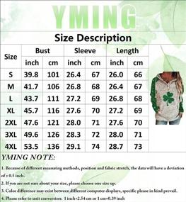 img 2 attached to Womens St. Patrick'S Day Shamrock Hoodie Sweatshirt With Drawstring And Buttons - Irish Clover Print Long Sleeve Pullover Top By YMING