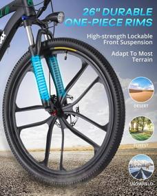 img 1 attached to 🚲 Gotrax Electric Bike 26" - Powerful 350W Motor, 20MPH Speed, 50 Mile Range - Shimano 21-Speed Commuter Electric BMX Bicycle for Travel and E-Bike Enthusiasts