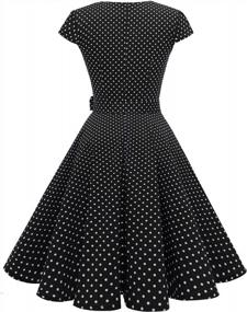 img 1 attached to MUADRESS Women'S Retro 1950S Cap Sleeve Vintage Rockabilly Cocktail Swing Dress - Perfect For Any Occasion!