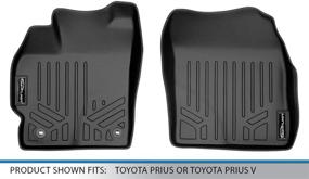 img 1 attached to MAXLINER Floor Mats 1st Row Liner Set Black - Perfect Fit for 2012-2015 Toyota Prius and 2012-2017 Toyota Prius V