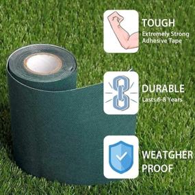 img 1 attached to TYLife Artificial Grass Tape - Perfect Solution For Seamless Synthetic Turf Installations