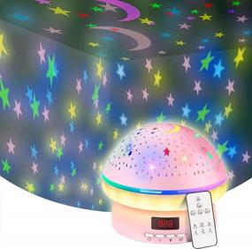 img 3 attached to HONGID Star Projector Night Light For Kids - Ideal Gift For Girls Aged 2-10 On Christmas, Xmas, Birthdays - Timer Toys For Better Sleep