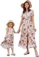 popreal dresses bohemian printed matching girls' clothing : dresses logo