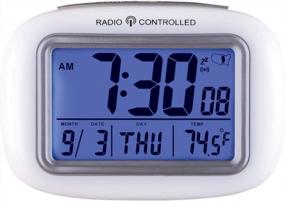 img 4 attached to White Cordless Atomic Digital Alarm Clock By Collections Etc: Optimized For Search Engines