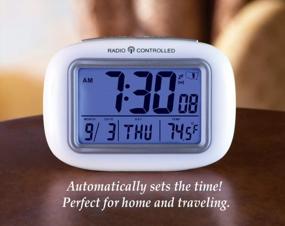 img 2 attached to White Cordless Atomic Digital Alarm Clock By Collections Etc: Optimized For Search Engines