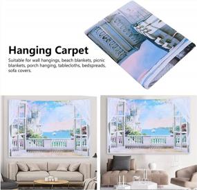 img 1 attached to Mothinessto Tapestry, Wall Hanging Home Decorative Tapestry Beach Towel Picnic Blanket Carpet Wall Decor Multi‑Purpose Polyester Fiber Hanging Blanket For Home Living Room Bedroom(150 * 150Cm)