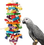 🦜 gatmahe wooden block chewing toys for small and large birds - ideal for climbing, chewing, unraveling, and preening logo