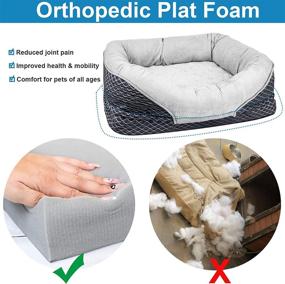 img 3 attached to 🛏️ Orthopedic Dog Bed - AsFrost Bolster Bed for Small / Medium / Large Dogs with Solid Foam, Soft & Washable Pet Bed, Breathable Rectangle Sleeping Bed with Anti-Slip Bottom