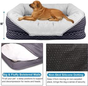 img 2 attached to 🛏️ Orthopedic Dog Bed - AsFrost Bolster Bed for Small / Medium / Large Dogs with Solid Foam, Soft & Washable Pet Bed, Breathable Rectangle Sleeping Bed with Anti-Slip Bottom