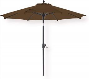 img 4 attached to 3-Year Nonfading Olefin Canopy 10 FT Market Umbrella - Push Button Tilt For Garden, Lawn, Backyard & Pool (Mocha) | Wikiwiki Patio Outdoor Table Umbrellas