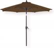 3-year nonfading olefin canopy 10 ft market umbrella - push button tilt for garden, lawn, backyard & pool (mocha) | wikiwiki patio outdoor table umbrellas logo