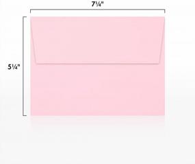 img 2 attached to 50 Pack Candy Pink A7 Invitation Envelopes With Peel And Press Seal For Printable Invitations And Cards
