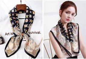 img 3 attached to 🧣 Stylish Twill Square Scarves for Women - Versatile Accessories in Scarves & Wraps Collection