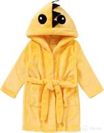 soft flannel cartoon animal hooded baby bathrobe toddler boy girl robe for unisex - cute and cozy bath robes logo