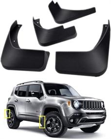 img 3 attached to 🚙 TopGriI Mud Flap Set for Jeep Renegade 2015-2021 - Front and Rear 4-PC Mud Splash Guard Kit