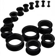 20/28pcs 8g-1 ear stretching kit - hard silicone plugs & tunnels for body piercing jewelry логотип