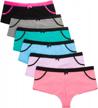 pack of 6 women's cotton boy shorts panty by anzermix: uniquely designed for comfort logo