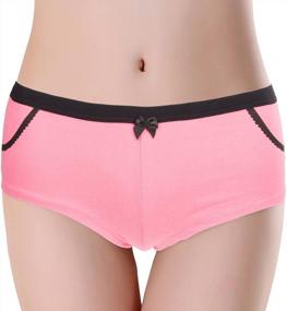 img 3 attached to Pack Of 6 Women'S Cotton Boy Shorts Panty By ANZERMIX: Uniquely Designed For Comfort