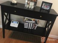 img 1 attached to ChooChoo Narrow White Console Table With Two Drawers For Entryway Or Sofa - Enhance Your Home Décor With Space-Saving Design review by Justin Wallace