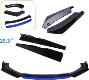 img 4 attached to KEEPDSGN Universal Front Bumper Lip Protector For Car Splitter Spoiler Body Kits (Gloss Black