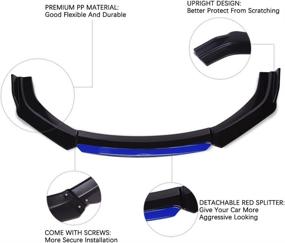 img 3 attached to KEEPDSGN Universal Front Bumper Lip Protector For Car Splitter Spoiler Body Kits (Gloss Black