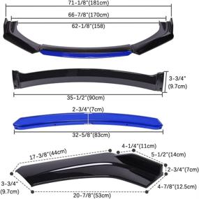 img 1 attached to KEEPDSGN Universal Front Bumper Lip Protector For Car Splitter Spoiler Body Kits (Gloss Black