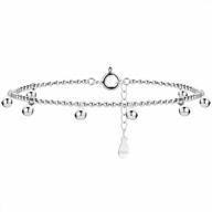 women's teen girls stackable link bracelet with small beads charm viilock wrist chain logo