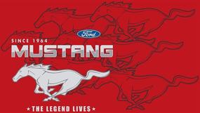 img 1 attached to 👕 JH Design Men's Ford Mustang T-Shirts in 8 Stylish Options, featuring Short Sleeves and Crew Neck