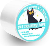 🐱 polarduck anti cat scratch tape: 4 inches x 30 yards cat training tape for furniture protection - transparent, double sided, pet & kid safe logo