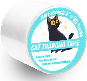 img 4 attached to 🐱 Polarduck Anti Cat Scratch Tape: 4 inches x 30 Yards Cat Training Tape for Furniture Protection - Transparent, Double Sided, Pet & Kid Safe