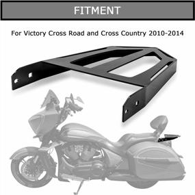 img 3 attached to PSLER Motorcycle Backrest Sissy Bar Luggage Rack For Victory Cross Road And Cross Country 2010 2011 2012 2013 2014