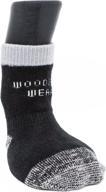 🧦 woodrow wear power paws reinforced foot dog socks - black/grey, xxl (130-180 lbs) логотип